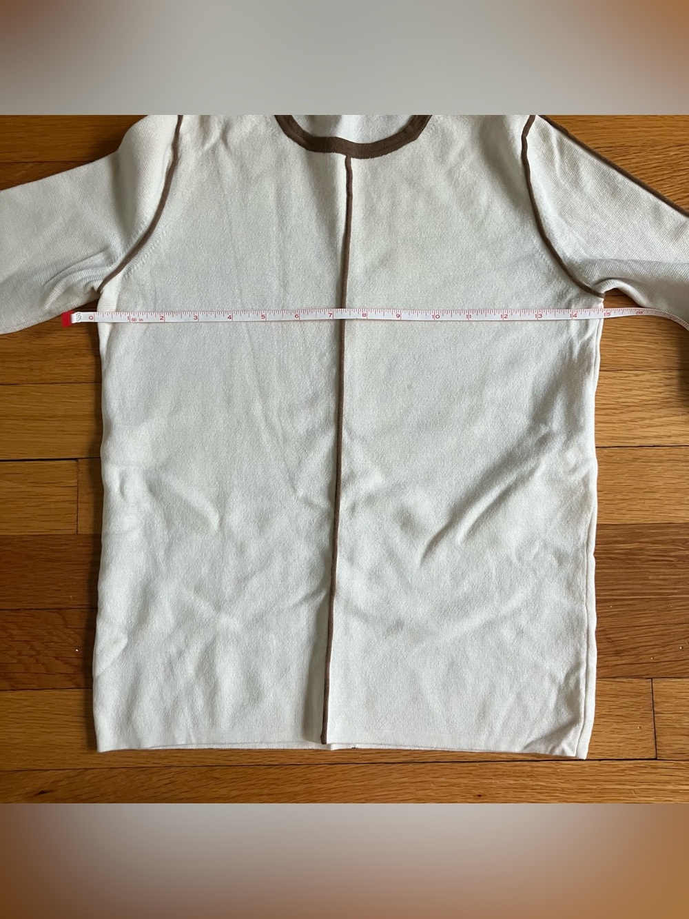 MaxMara Cream Brown Knit Wool Minimalist Sophisticate Sweater XS Extra Small - Picture 7 of 10
